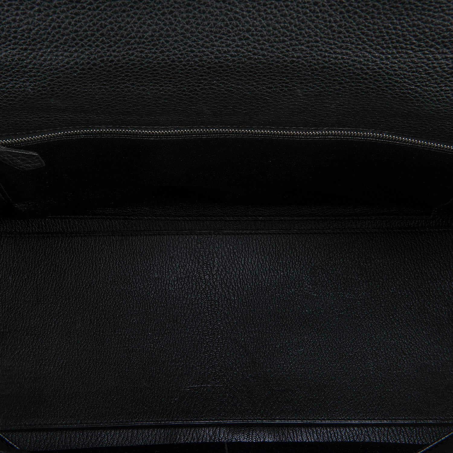 Rare Hermes 40cm Black on Black kelly 'Lakis' Bag with Palladium Hardware 2