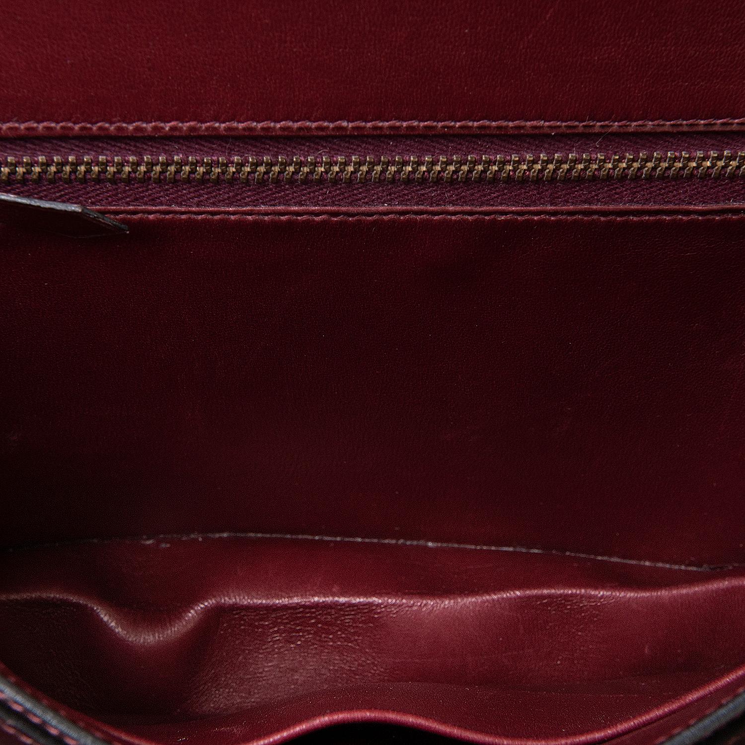 Black A Rare Hermes 'Alcazar' Evening Bag in Burgundy Box Calfskin Leather