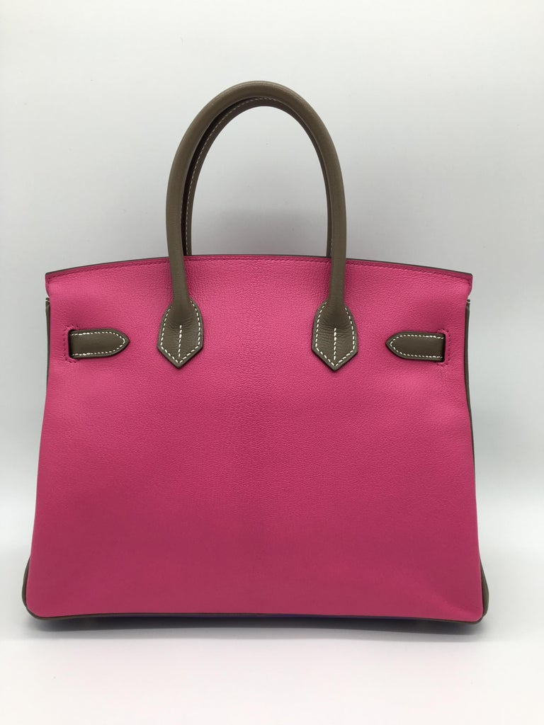 Hermes Parme/Rose Tyrien/Etoupe HSS Birkin 30cm Bag For Sale at 1stDibs