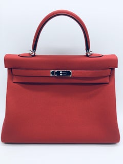 Hermes Geranium Togo Kelly 35cm Bag