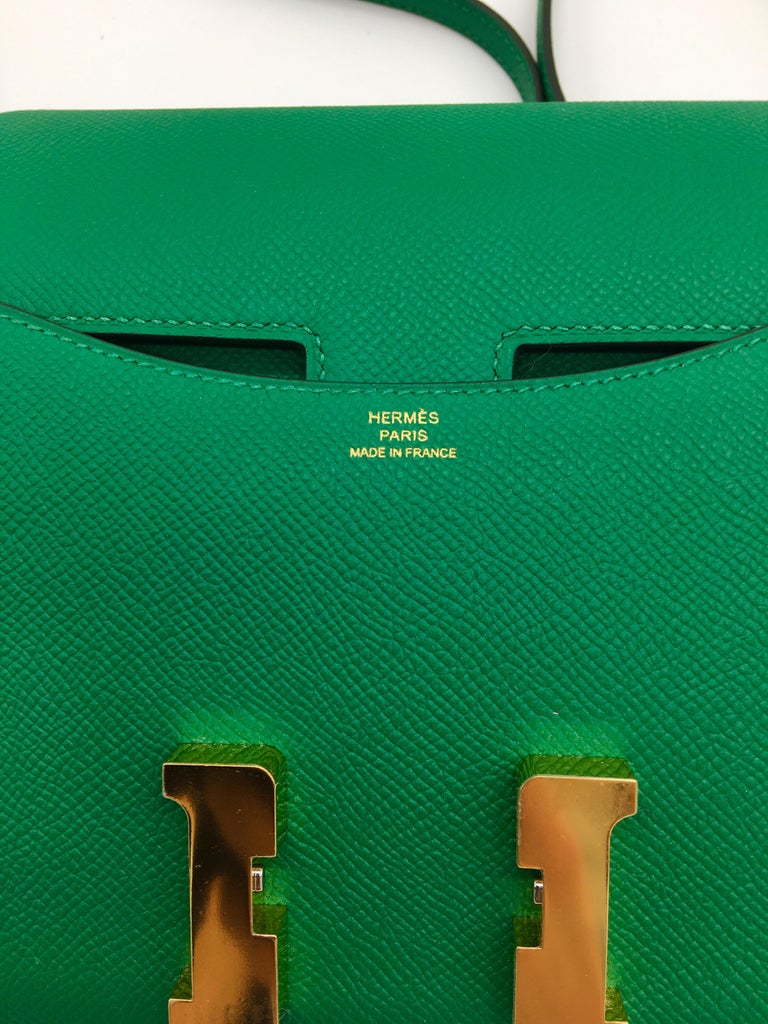 Hermes Vert Vertigo Epsom Constance 18cm Bag For Sale at 1stDibs | vert ...