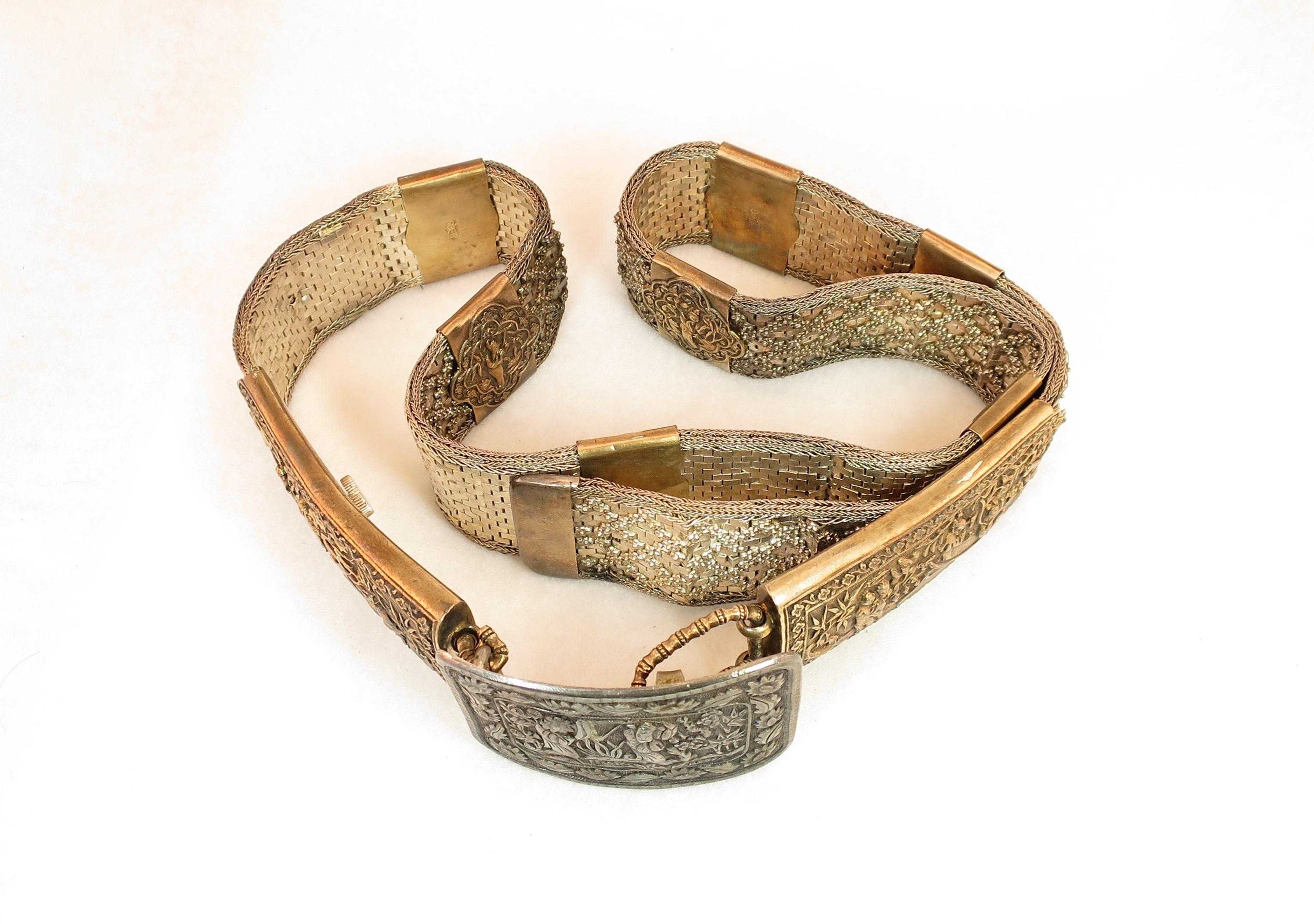 Early 19th Century Asian Silver Belt, China 1830s For Sale 7
