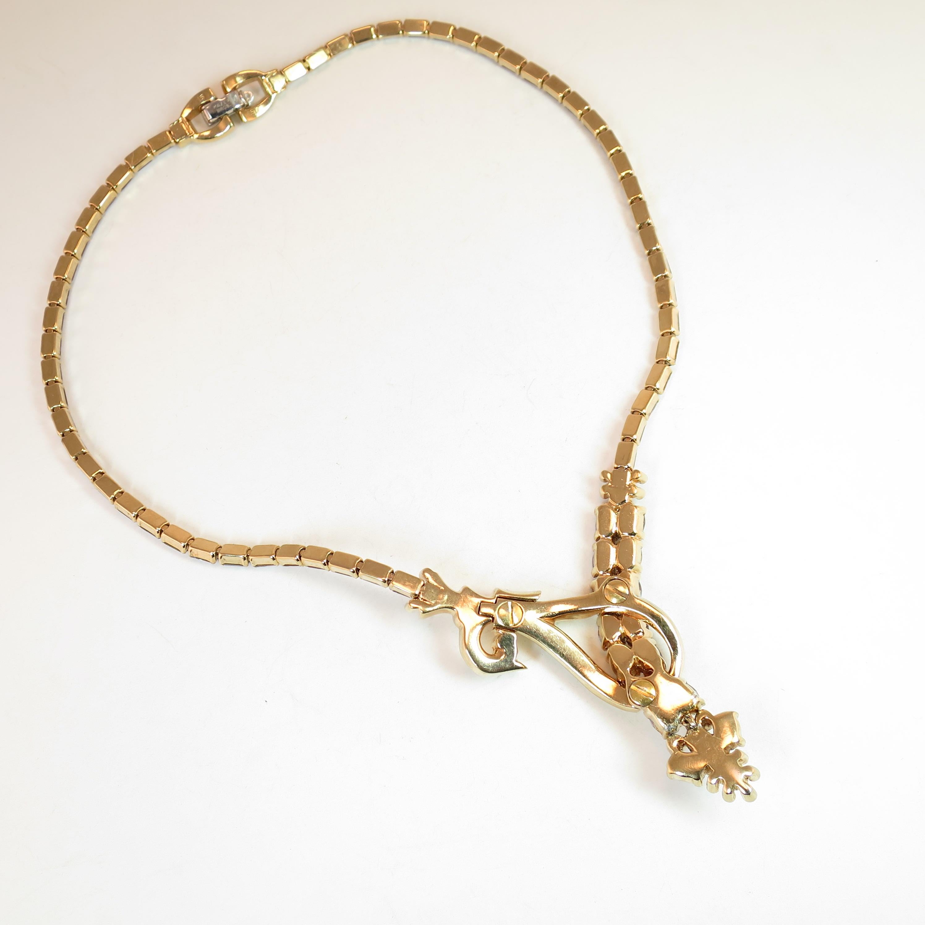 Mid-Century Mazer Bros. Alexandrite Crystal Necklace Suite, 1940s For Sale 5