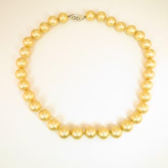 Faux South Seas Pearl Necklace 1940s