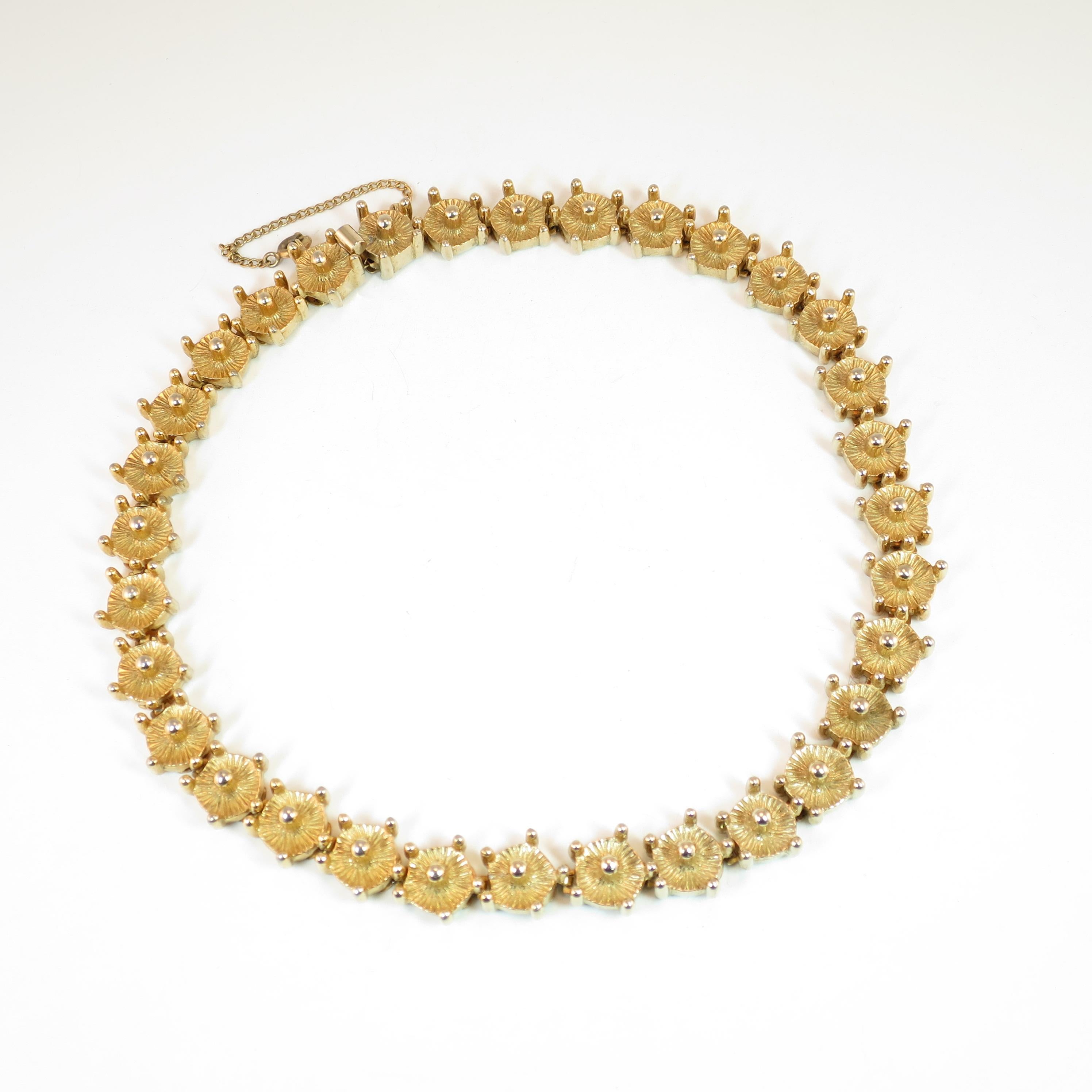 Women's Mid-Century Modern Castlecliff Geometric Necklace & Bracelet Suite 1960s For Sale