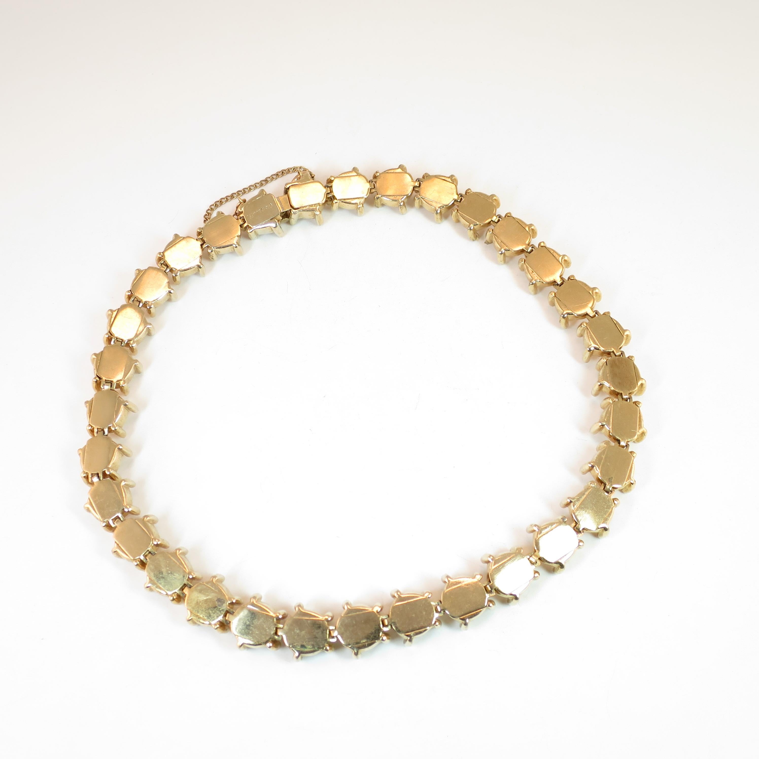 Mid-Century Modern Castlecliff Geometric Necklace & Bracelet Suite 1960s For Sale 1