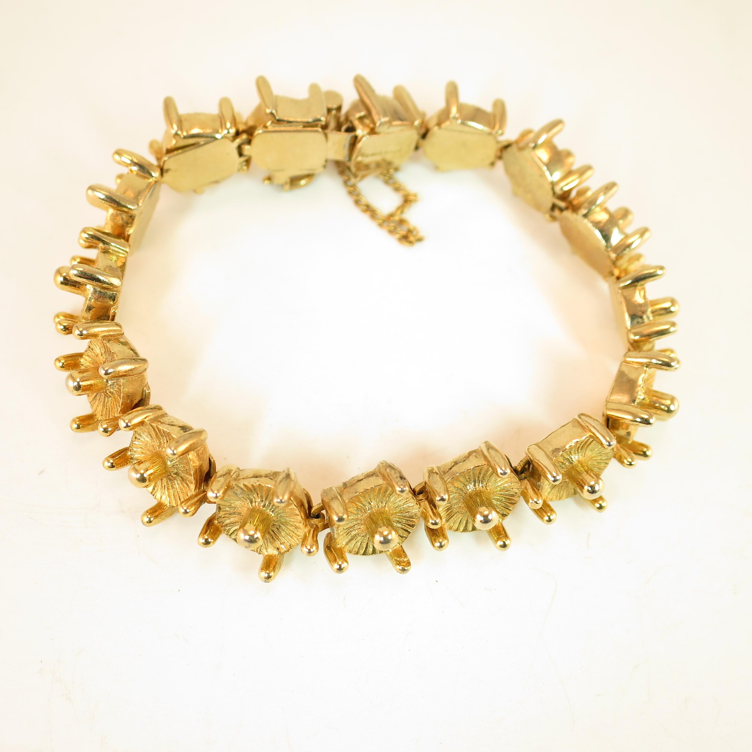 Mid-Century Modern Castlecliff Geometric Necklace & Bracelet Suite 1960s For Sale 6