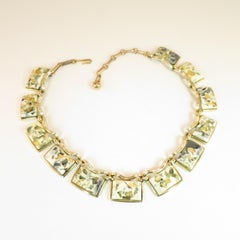 Mid-Century Modern Coro Confetti Lucite Parure, Necklace Bracelet Earrings 1950s