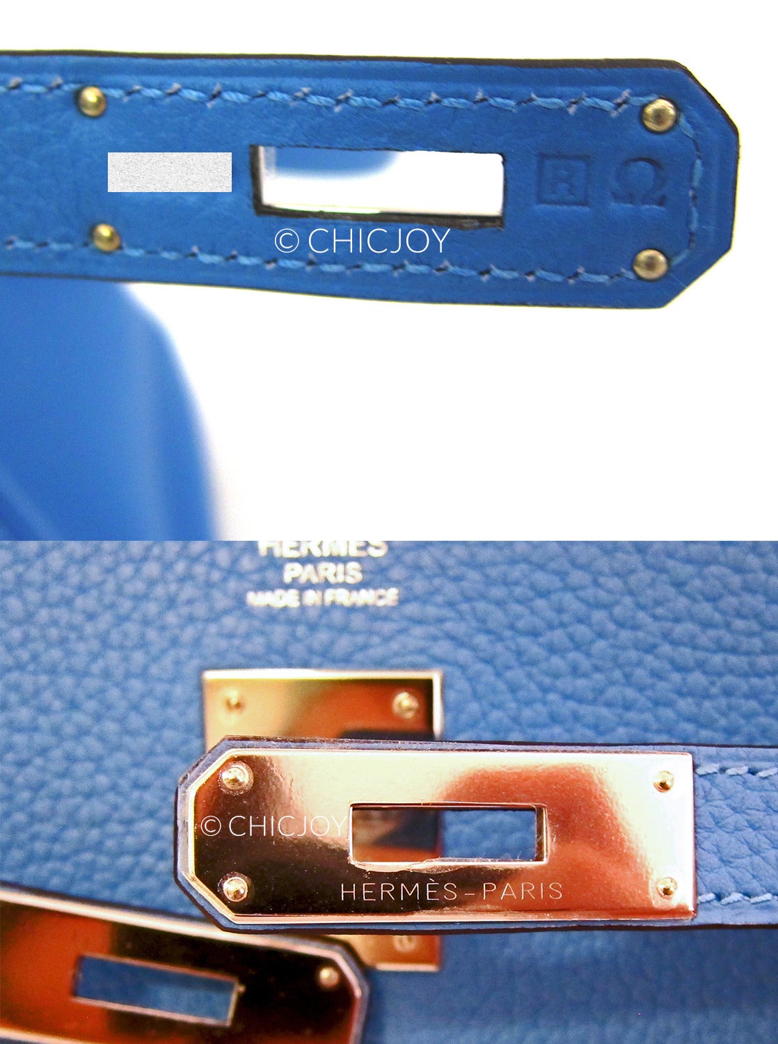 Hermes Blue Paradise 32cm Kelly Palladium Hardware Chic 3