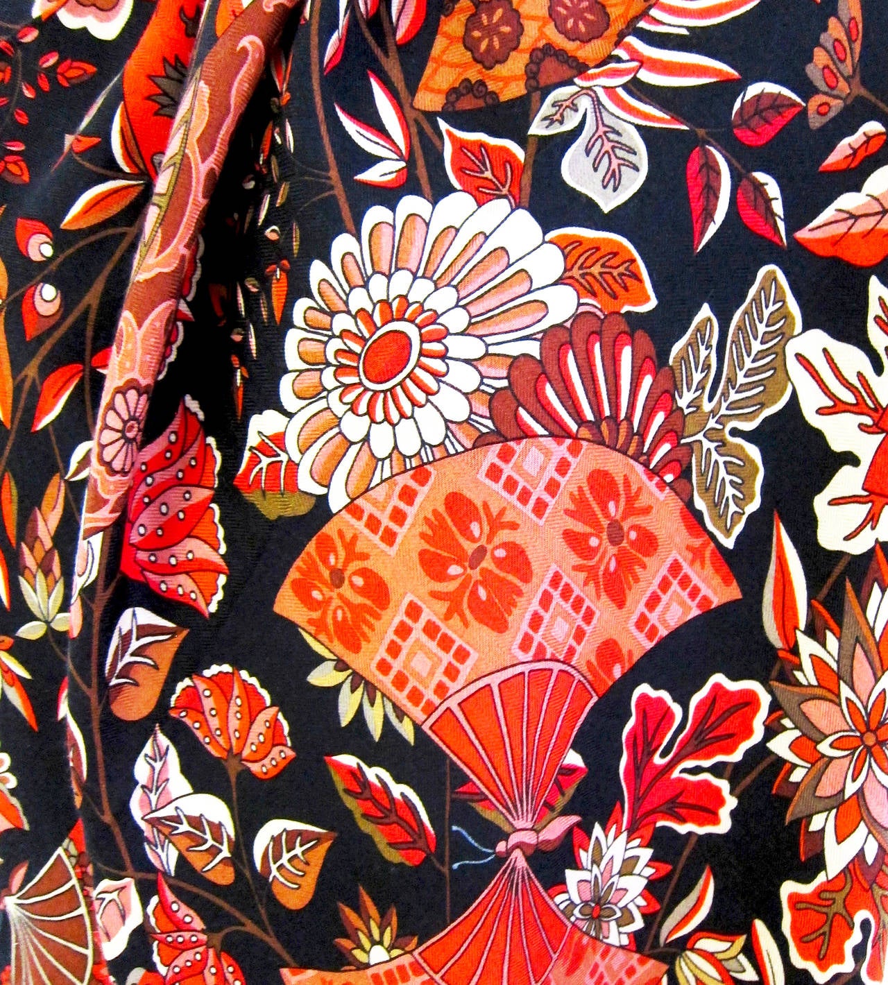 Women's Hermes Fleurs et Papillons de Tissus Cashmere Silk GM Shawl
