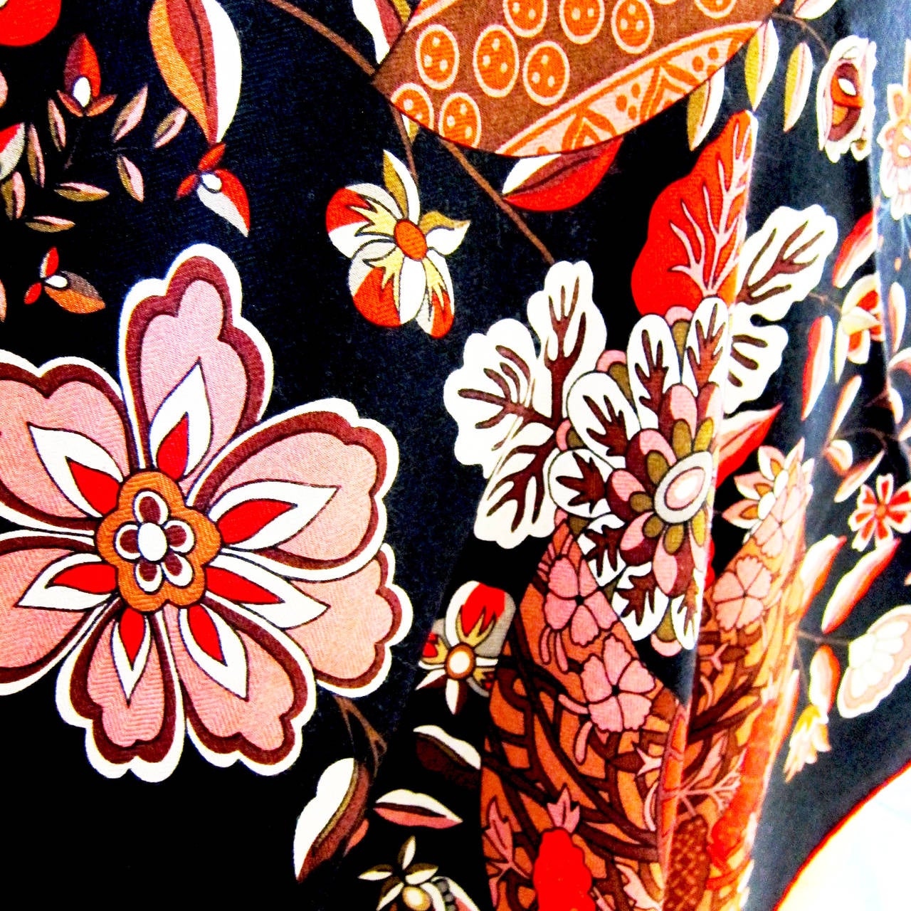 Hermes Fleurs et Papillons de Tissus Cashmere Silk GM Shawl 1