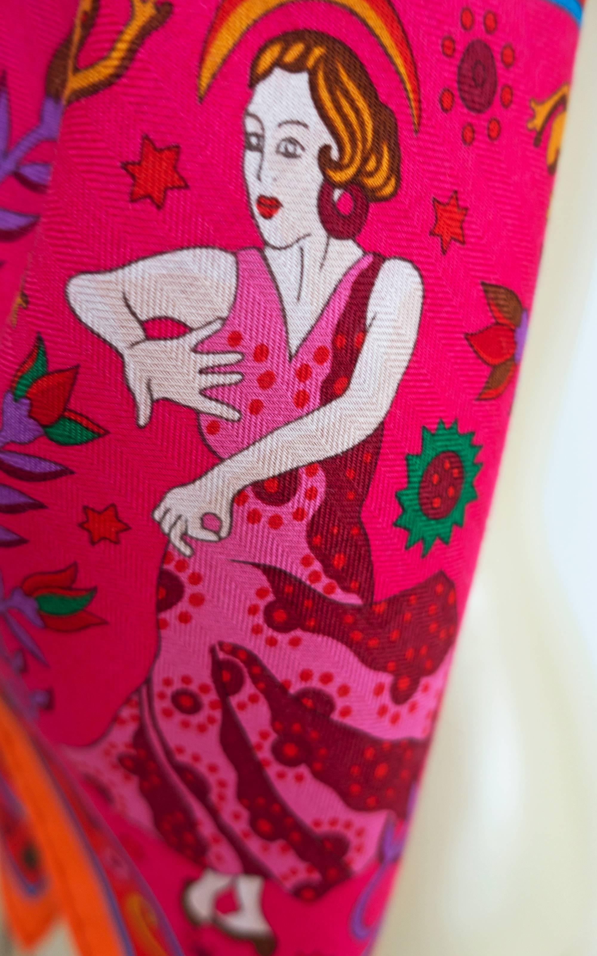 pink and orange scarf