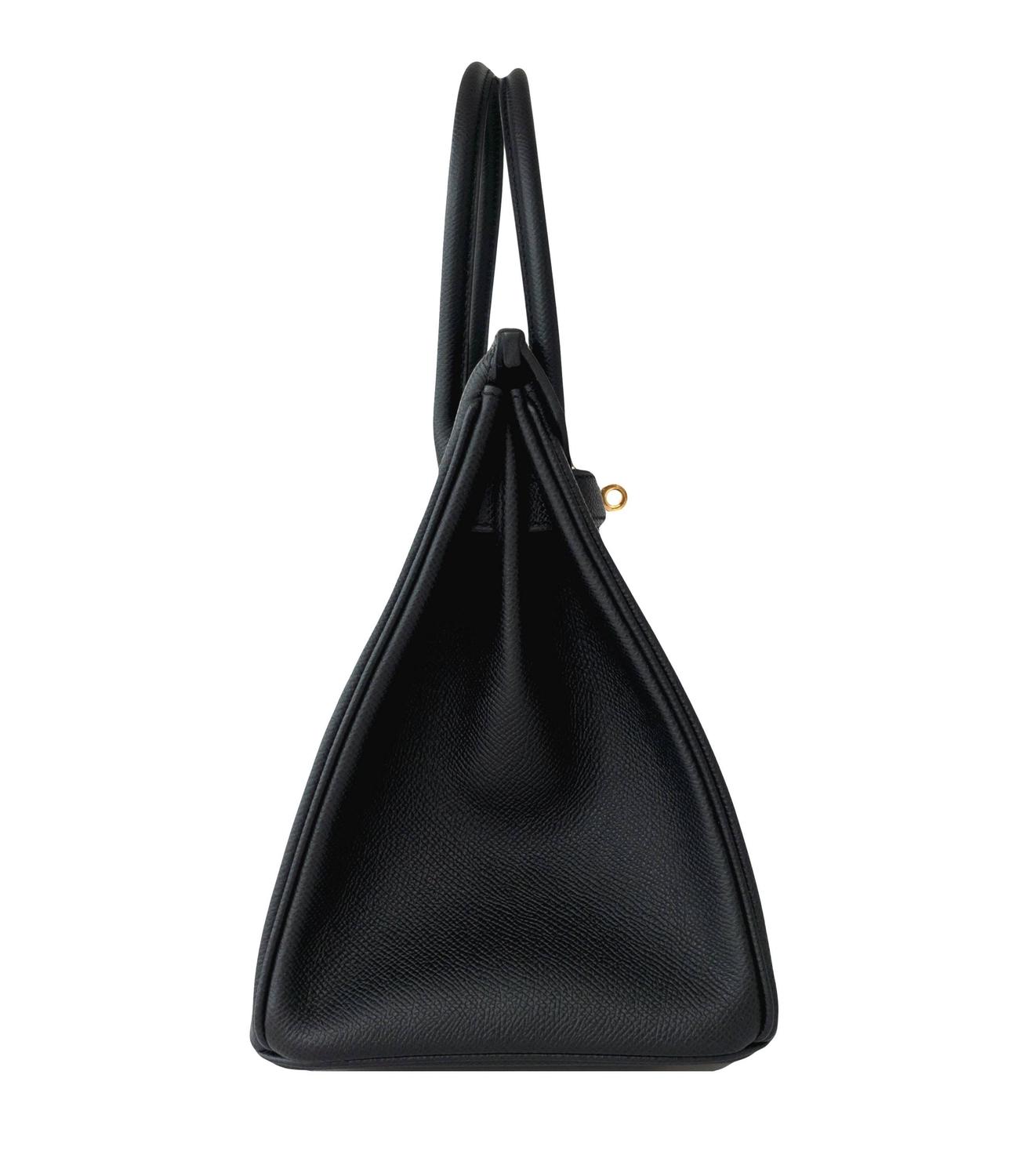 Hermes Black 30cm Birkin Epsom Gold Hardware GHW Satchel Bag ...  