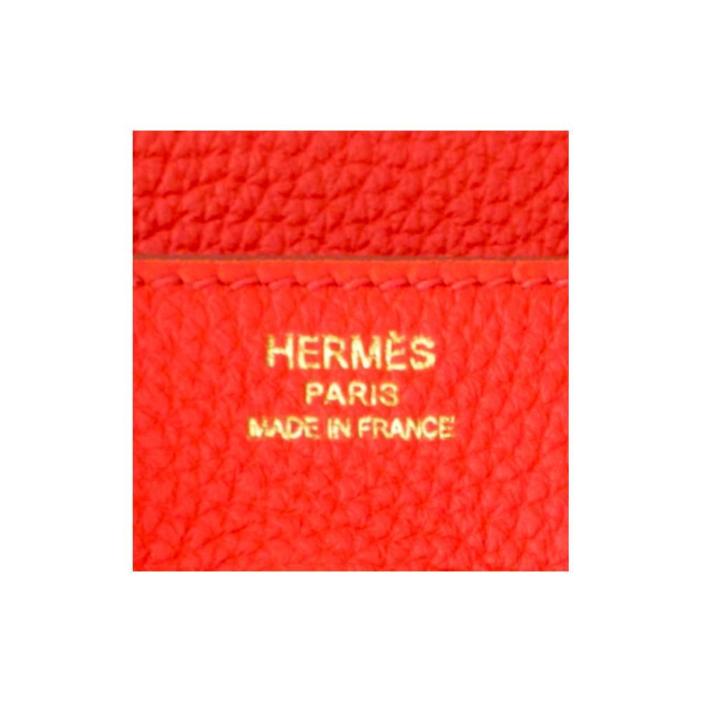 Hermes Capucine Baby Birkin Red Orange 25cm Togo Gold Hardware Darling In New Condition In New York, NY