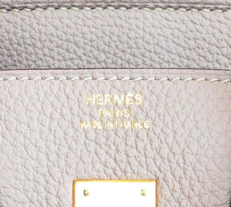Hermes Gris Tourterelle 40cm Birkin Gold Hardware - Chicjoy