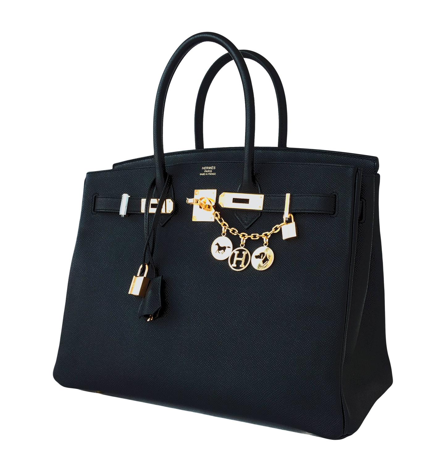 Hermes Black 35cm Birkin Gold Hardware Epsom Bag Power Birkin For ...