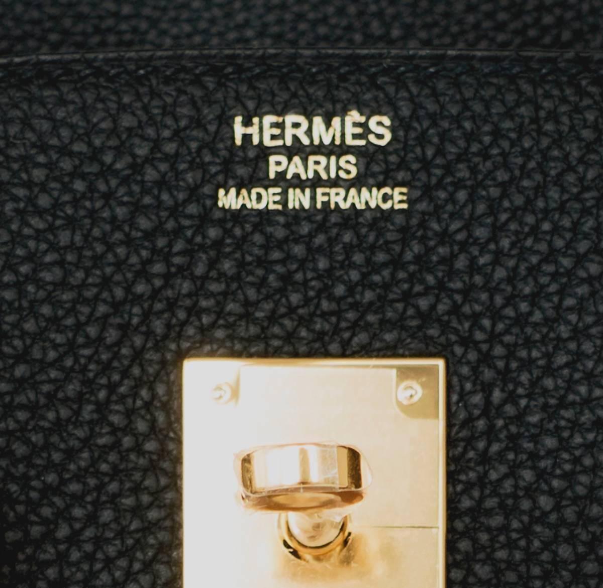 Women's or Men's Celeb Fave Hermes Black Togo 35cm Birkin Gold Hardware GHW Power Birkin