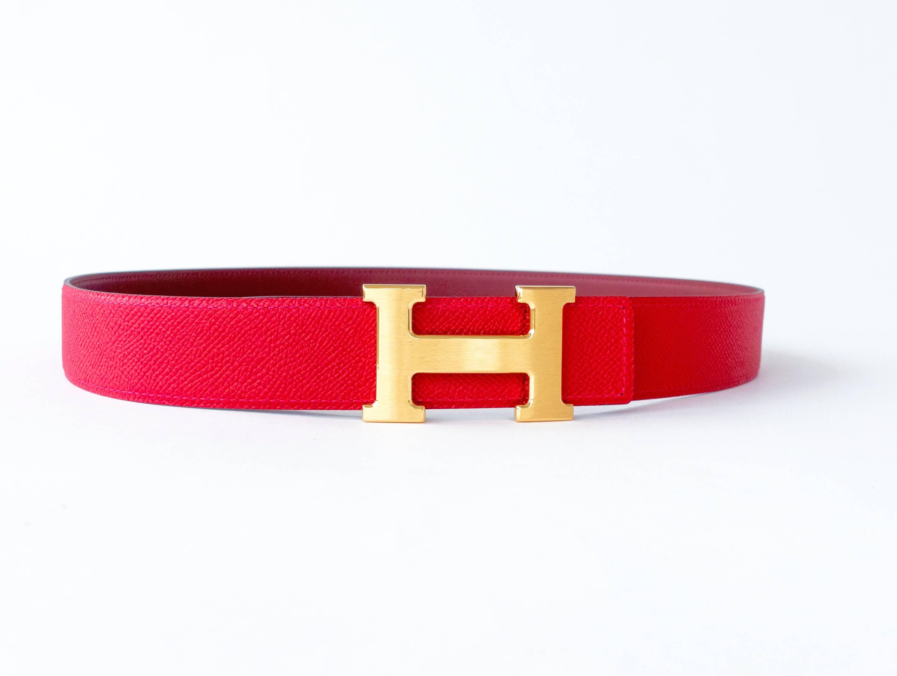 red hermes belt