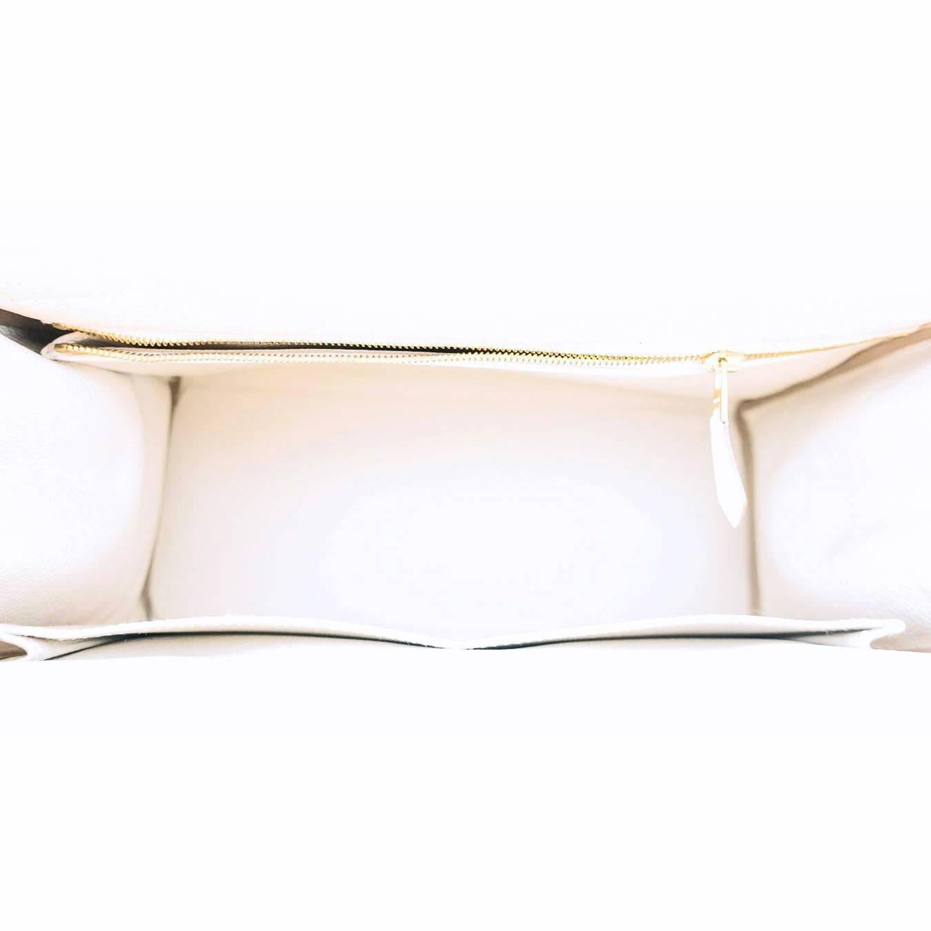 Beige Hermes Craie Chalk Togo Off White 28cm Kelly Gold GHW Shoulder Bag Summer!