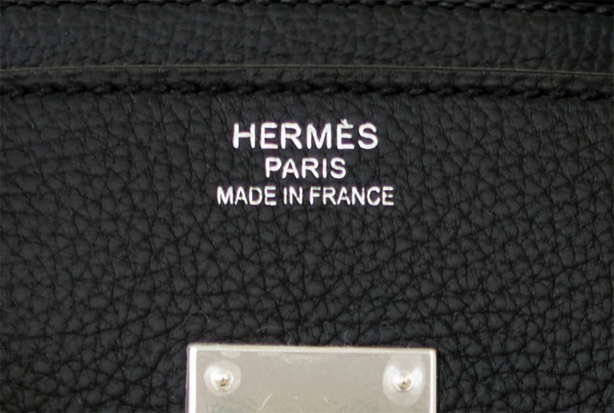 Hermes Birkin 35cm Black Togo Palladium Hardware Bag  In New Condition In New York, NY