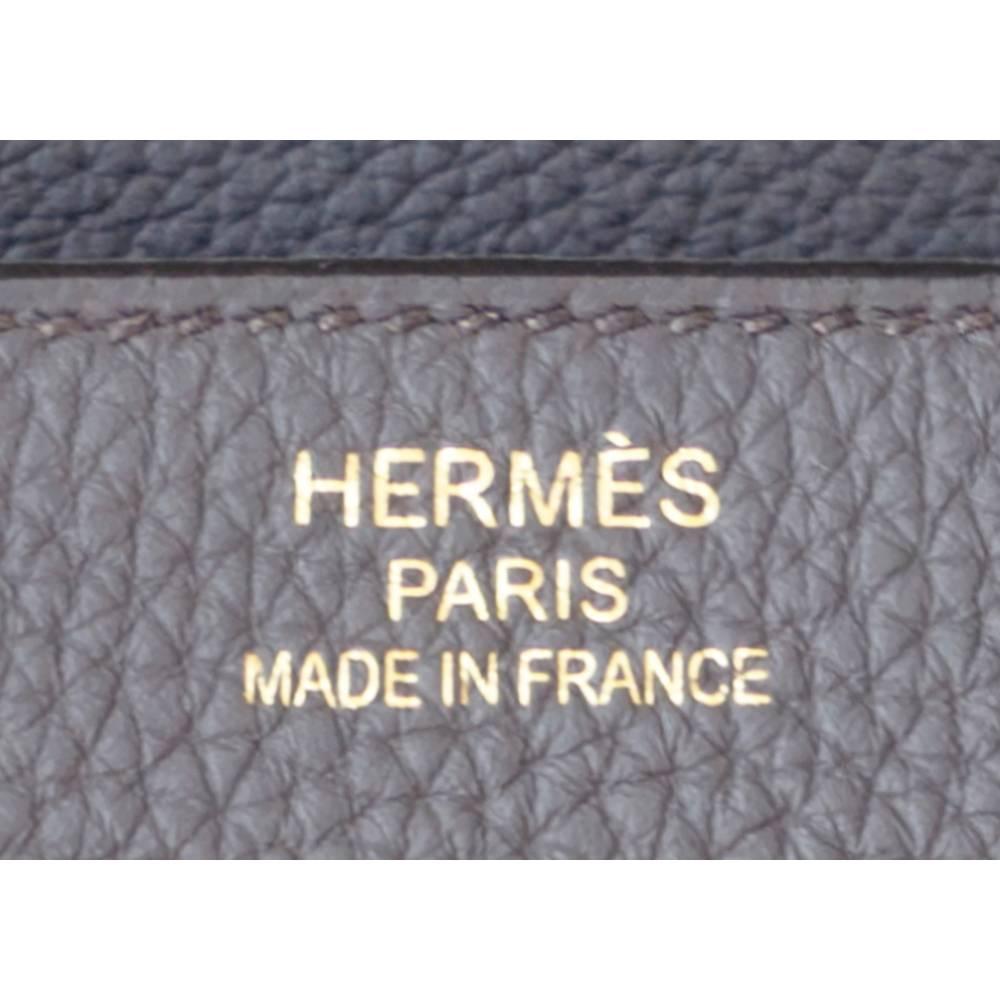 Gray Hermes Etain Togo Tin Grey 35cm Birkin Gold Hardware GHW X Stamp 
