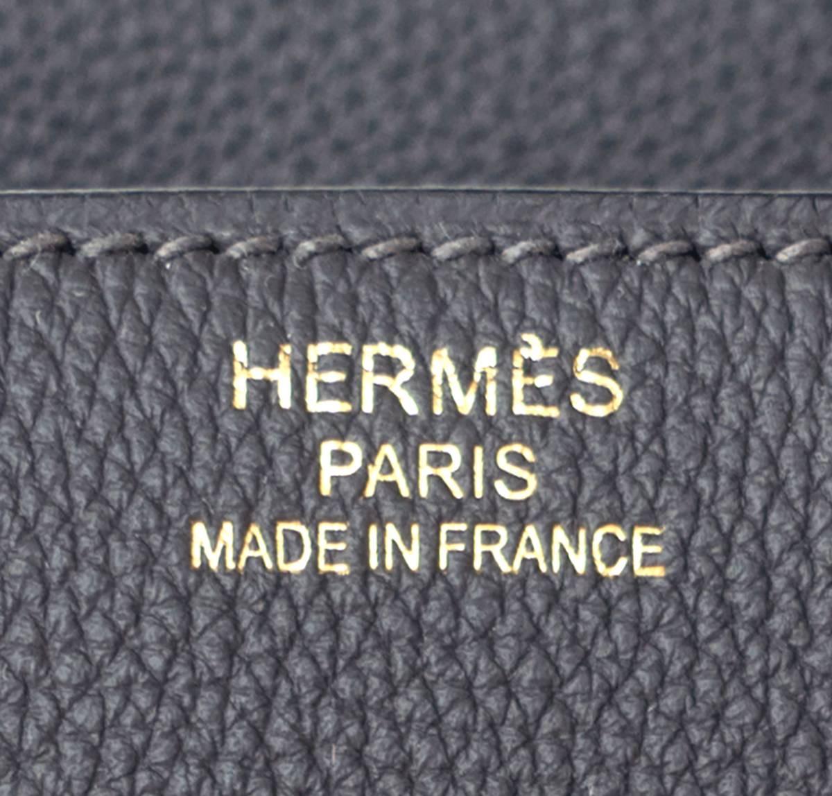 Hermes Graphite 35cm Togo Birkin Gold Hardware GHW Dark Gray Bag Superb 1