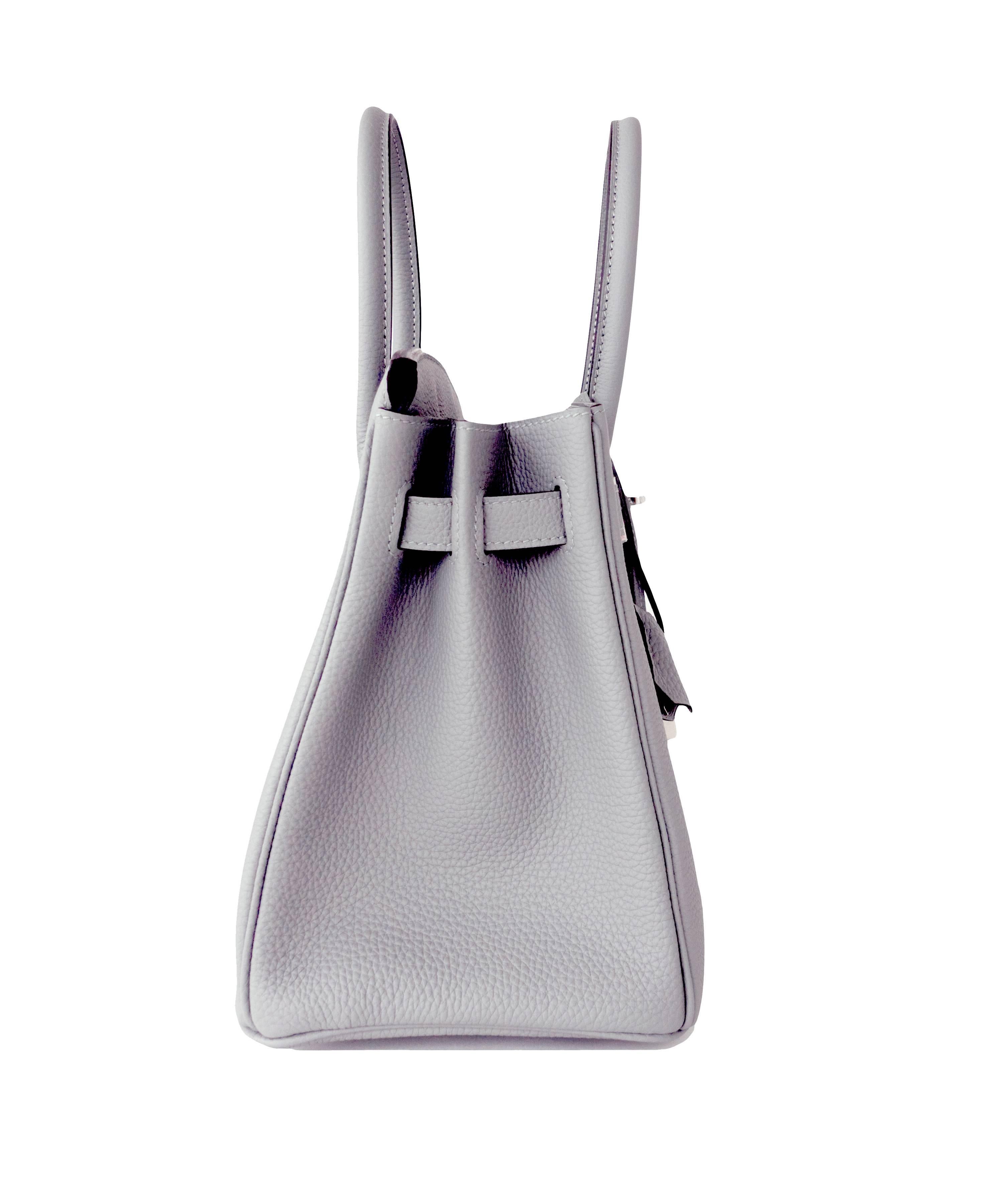 Gray Hermes Gris Mouette New Grey 30cm Togo Birkin Bag Palladium Perle So Chic