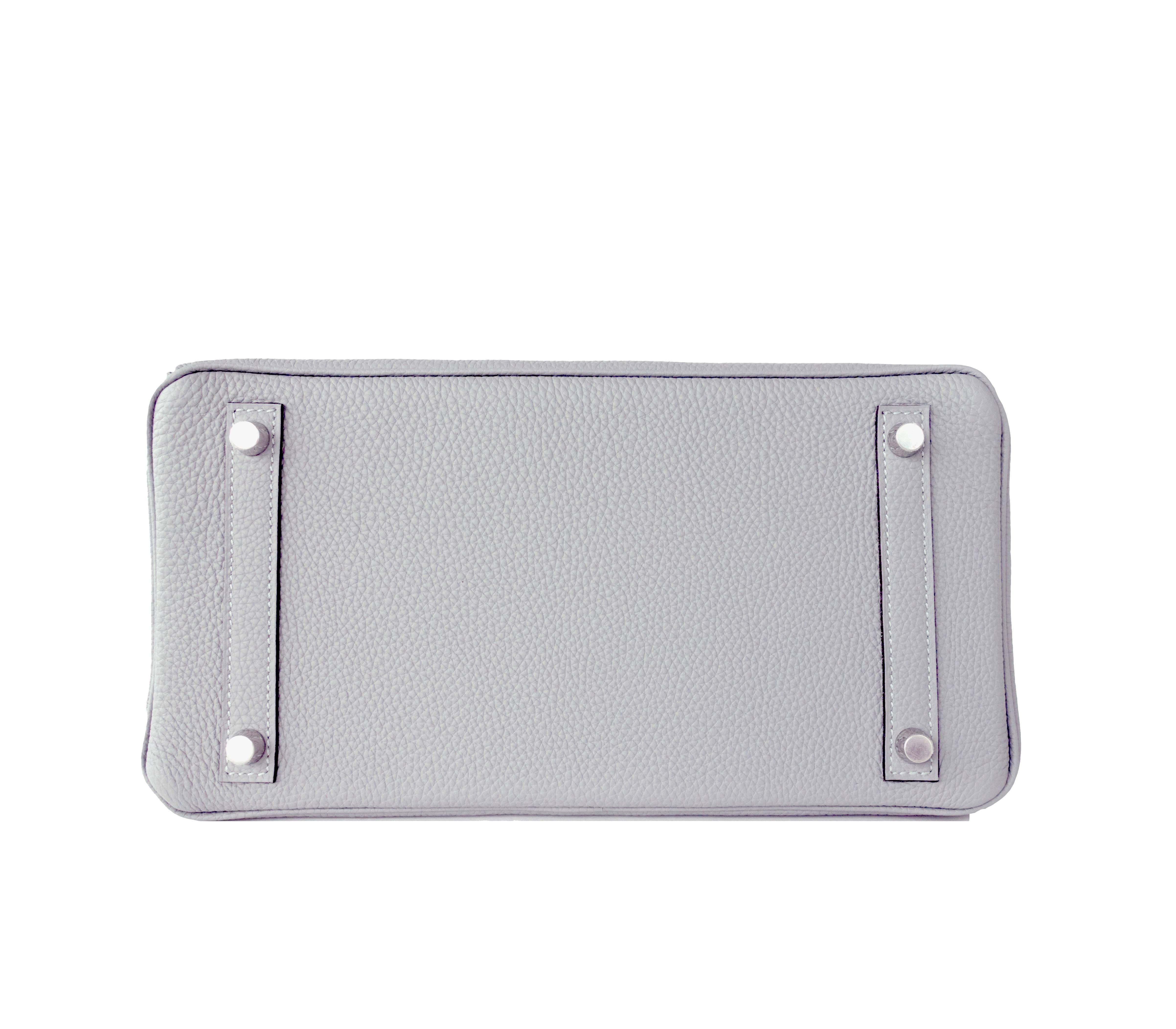 Hermes Gris Mouette New Grey 30cm Togo Birkin Bag Palladium Perle So Chic In New Condition In New York, NY