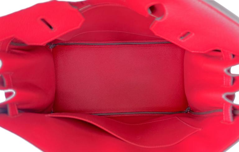 Hermes Rouge Grenat Garnet Red 35cm Birkin Togo Palladium Hardware ...