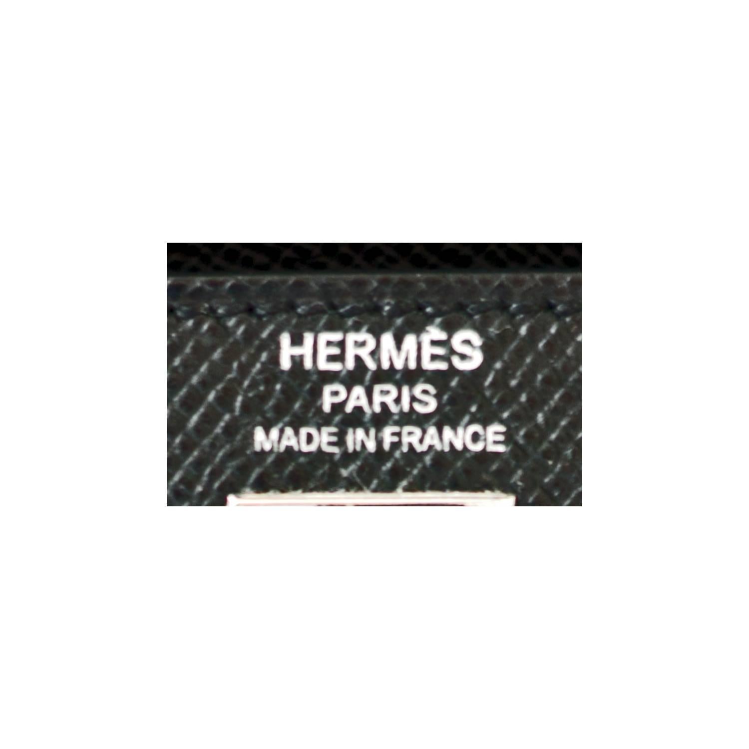 Uber Chic Hermes Black 25cm Kelly Epsom Sellier Palladium X Stamp Jewel 2