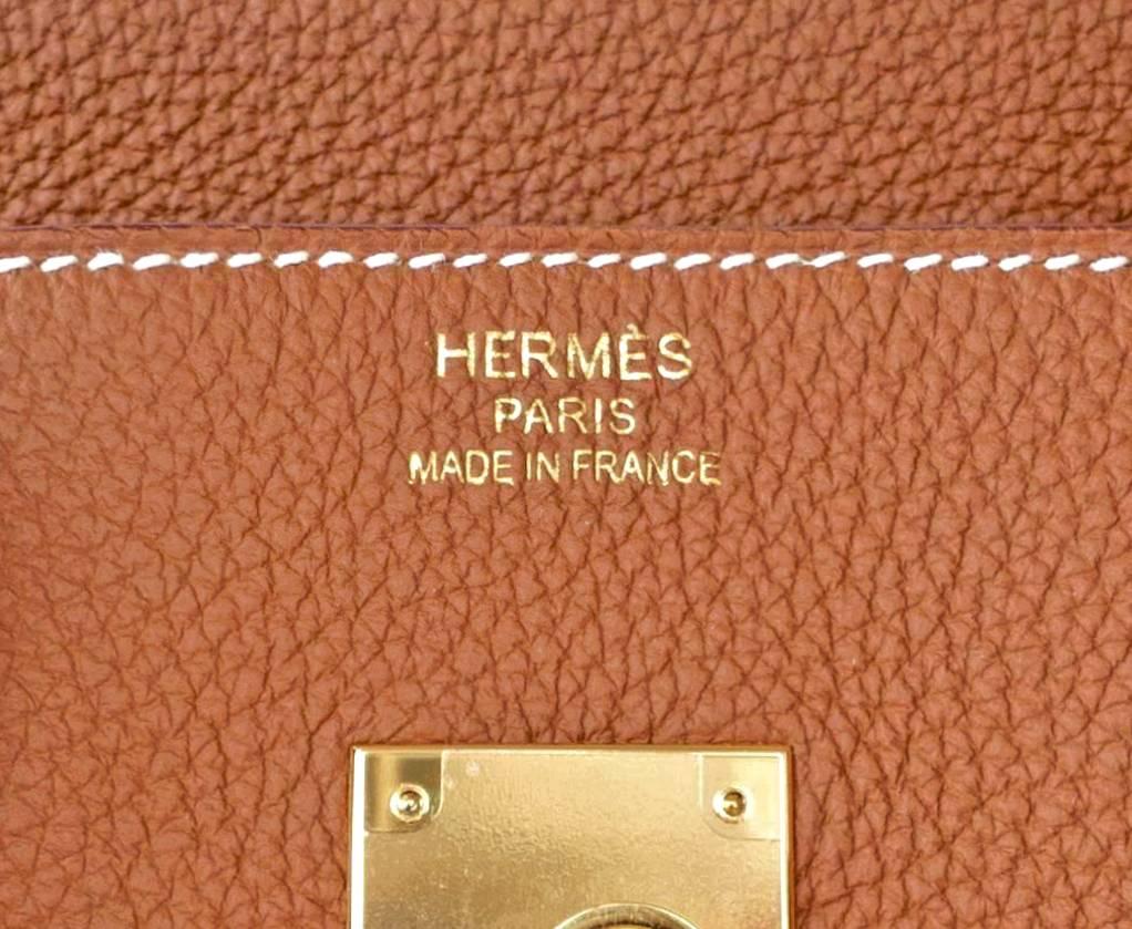 Hermes Gold Togo 35cm Birkin Camel Tan Gold Hardware Iconic X Stamp 1