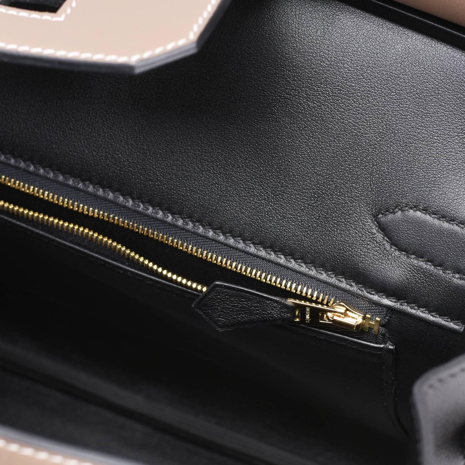 Hermes HSS Etoupe Black 30cm Swift Birkin Horseshoe Stamp Exclusive 1