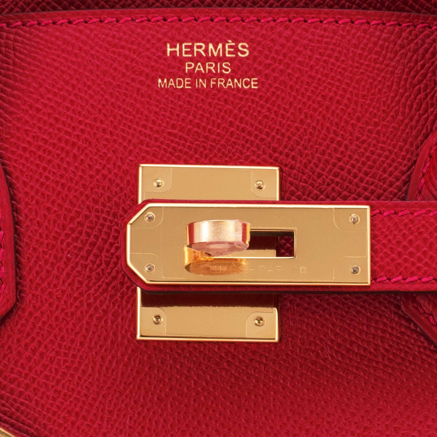 Hermes Birkin 35cm Rouge Casaque Red Epsom Gold Hardware C Stamp, 2018 3