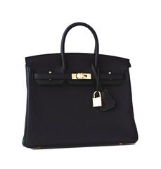 Hermes Black 25cm Baby Birkin Togo Gold Hardware