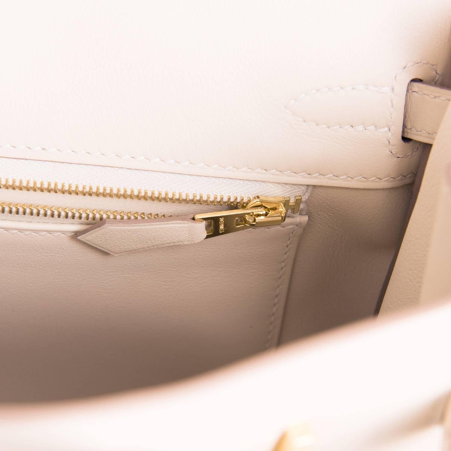 Hermes Craie 25cm Baby Birkin Bag Swift Gold Hardware Jewel 1