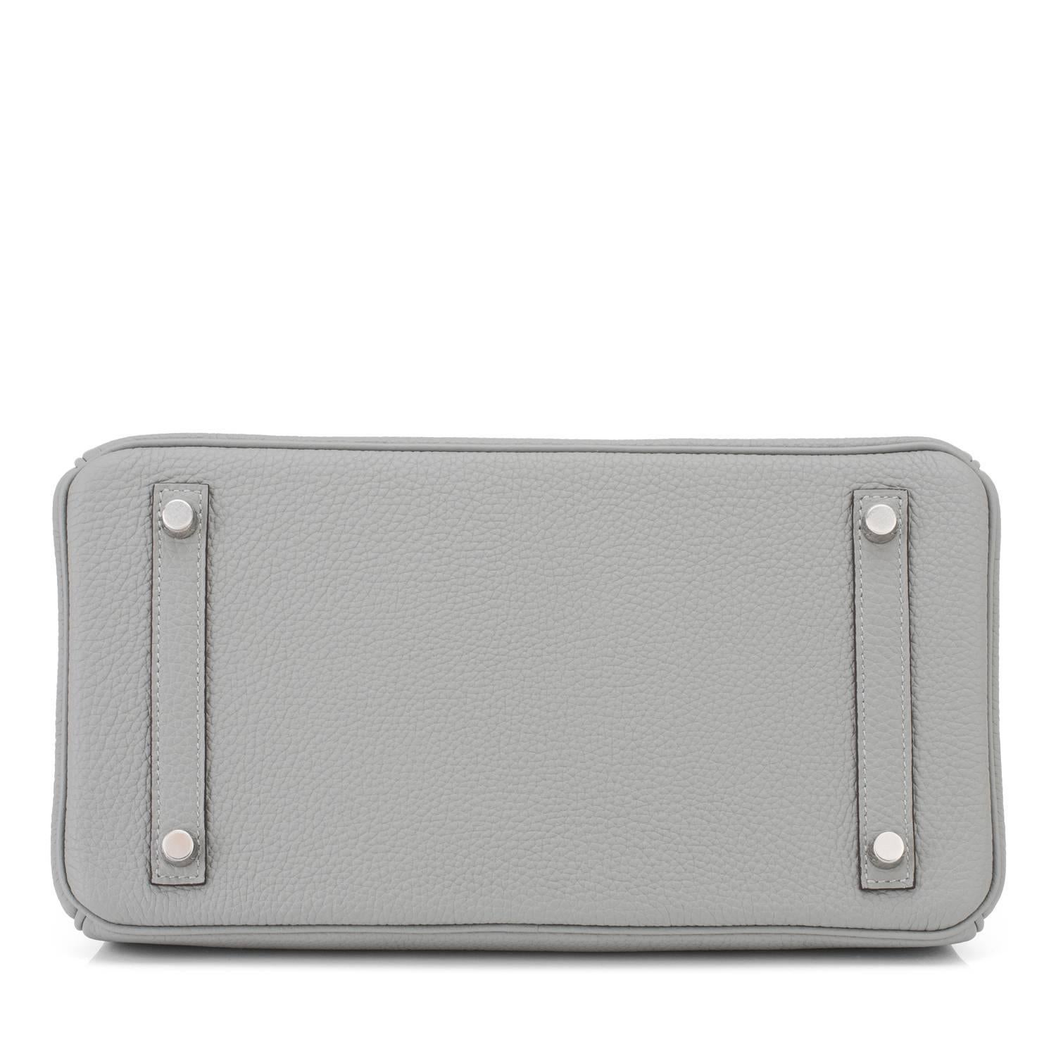 Gray Hermes Gris Mouette New Grey 30cm Togo Birkin Bag Palladium Chic