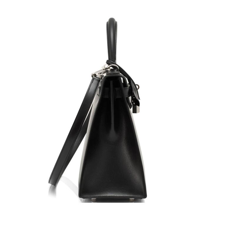 X Stamp Unicorn Hermes Black Box Kelly 28cm Sellier Palladium Hardware