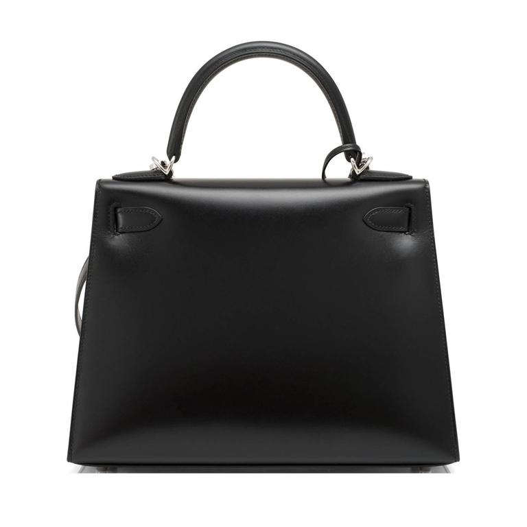 X Stamp Unicorn Hermes Black Box Kelly 28cm Sellier Palladium Hardware