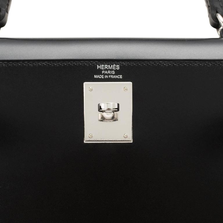 X Stamp Unicorn Hermes Black Box Kelly 28cm Sellier Palladium Hardware