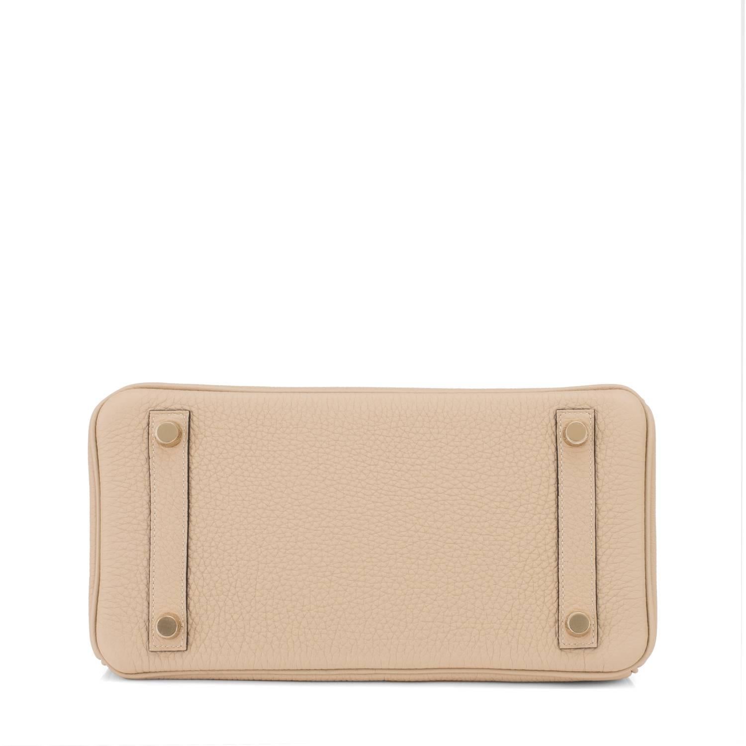 Hermes Trench Beige Khaki Birkin 25cm Togo Gold Hardware Frühling! im Zustand „Neu“ in New York, NY