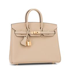 Hermes Trench Beige Khaki Birkin 25cm Togo Gold Hardware Spring!