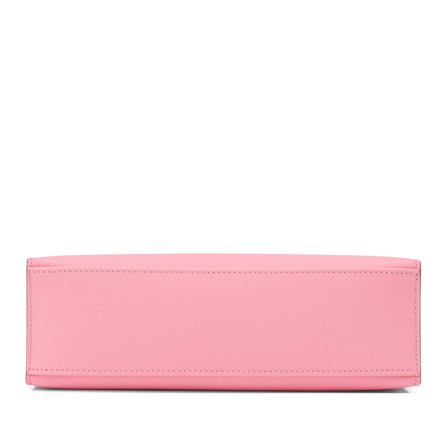 pink hermès kelly clutch