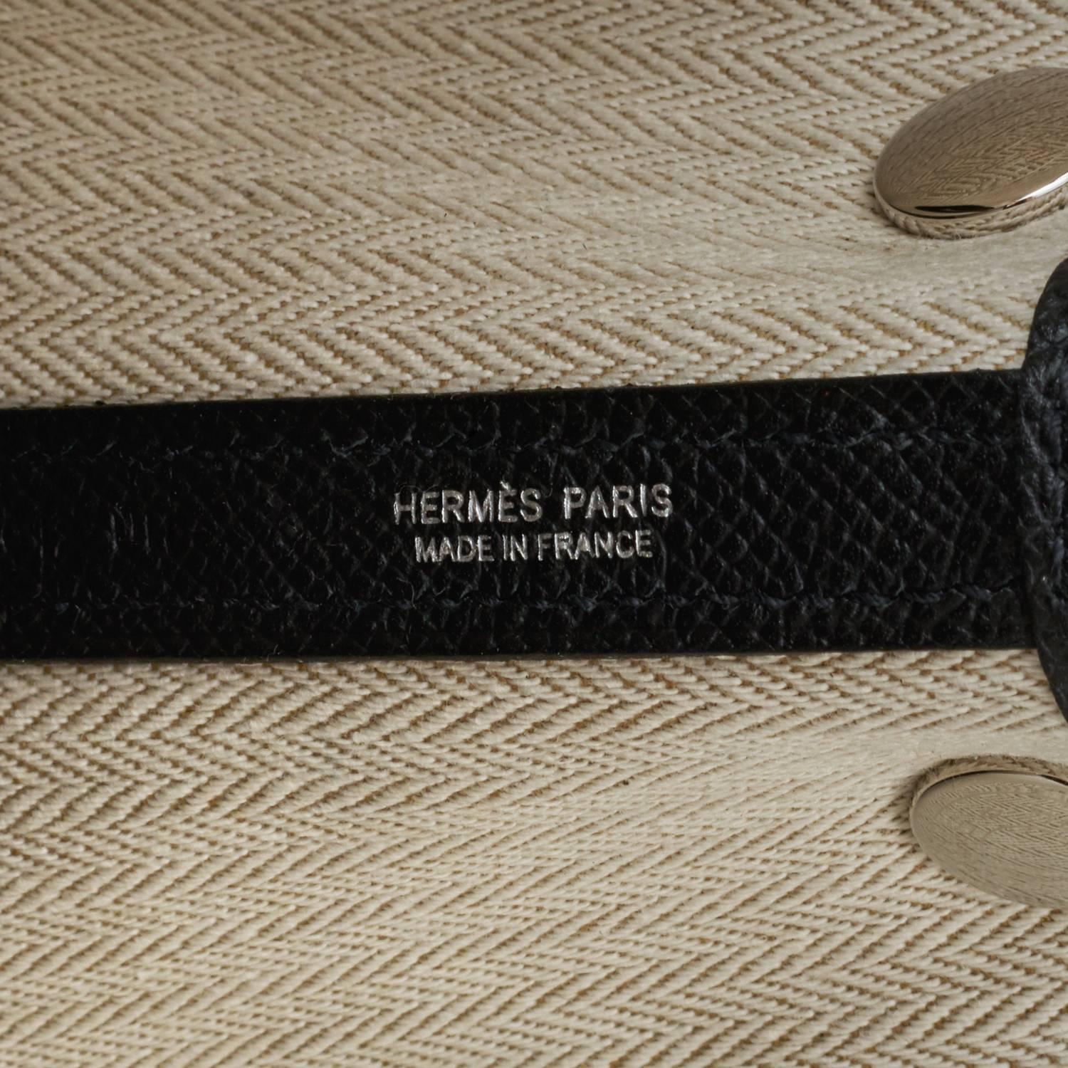 Hermes Black TPM Garden Party  Sacoche Epsom Unisexe en vente