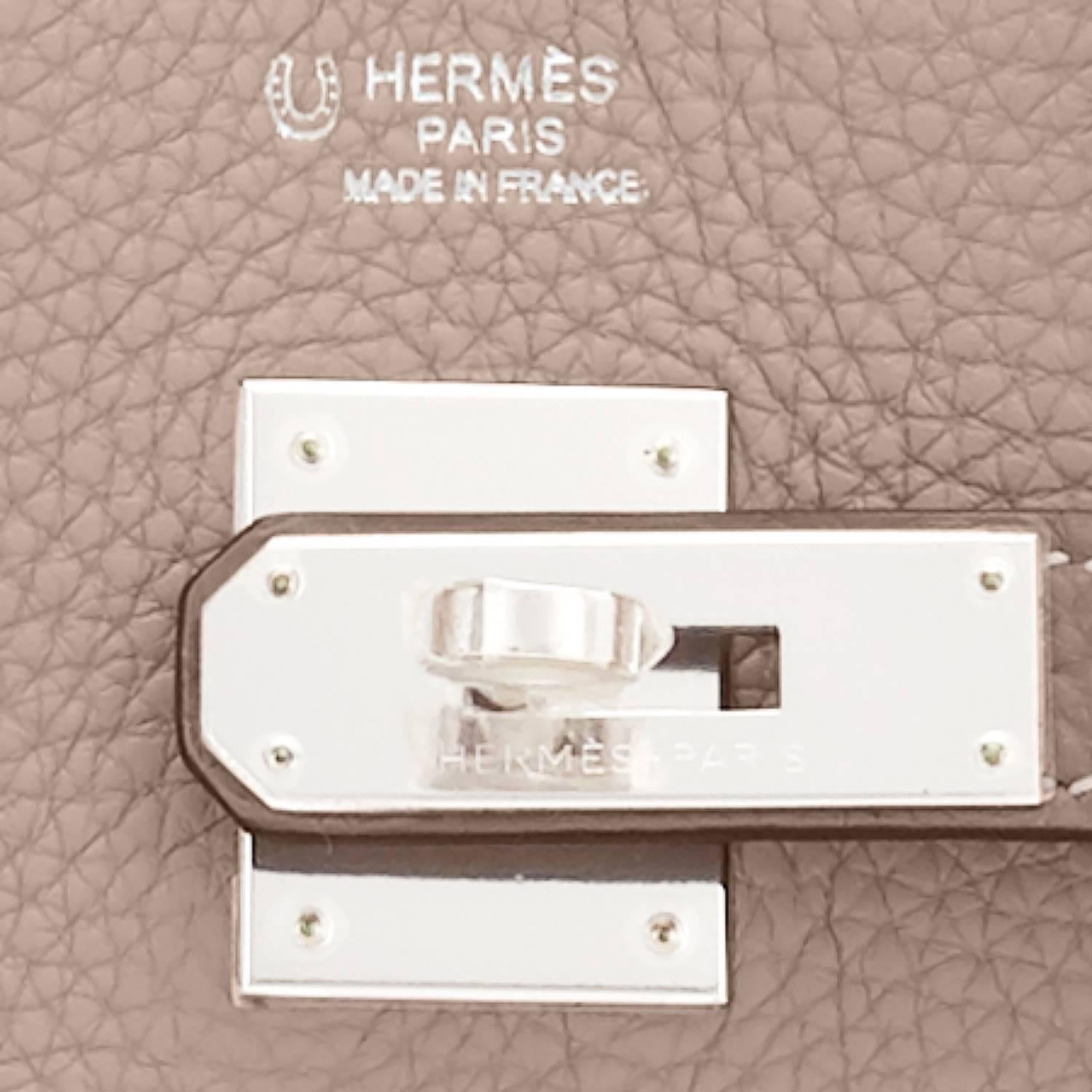Hermes HSS Gris Tourterelle and Etoupe 30cm Birkin Palladium Hardware Exclusive 2
