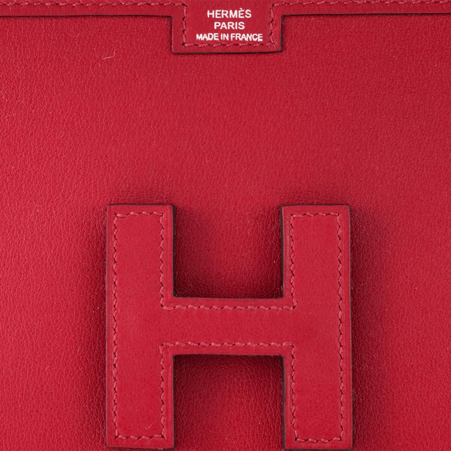 hermes red clutch