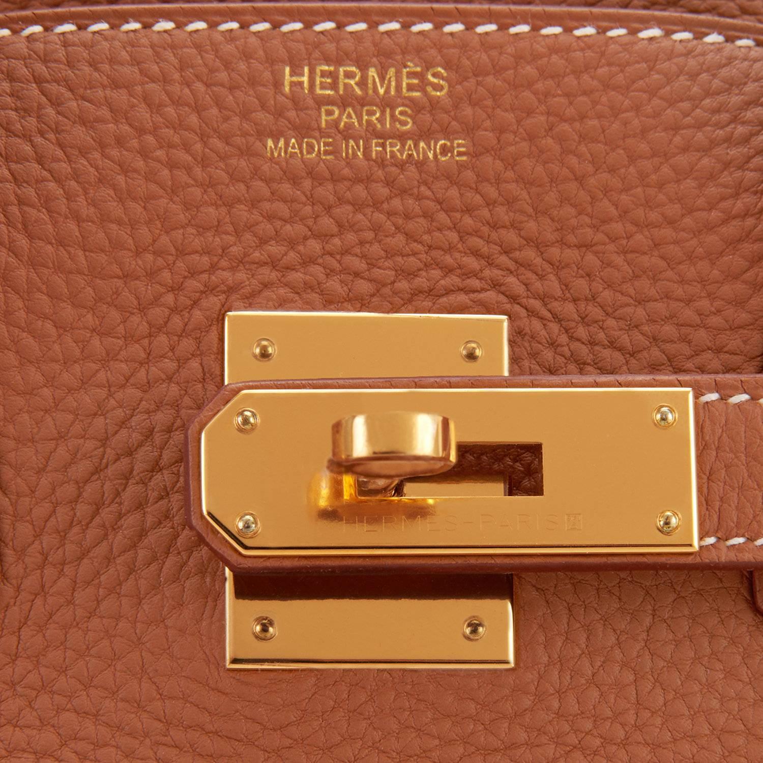 Hermes Gold Togo 35cm Birkin Camel Tan Gold Hardware Summer! 4