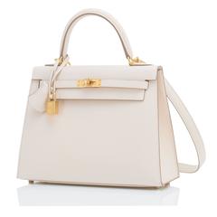 Fashionista Hermes Craie 25cm Baby Kelly Epsom Sellier Herrajes de Oro Verano Chic