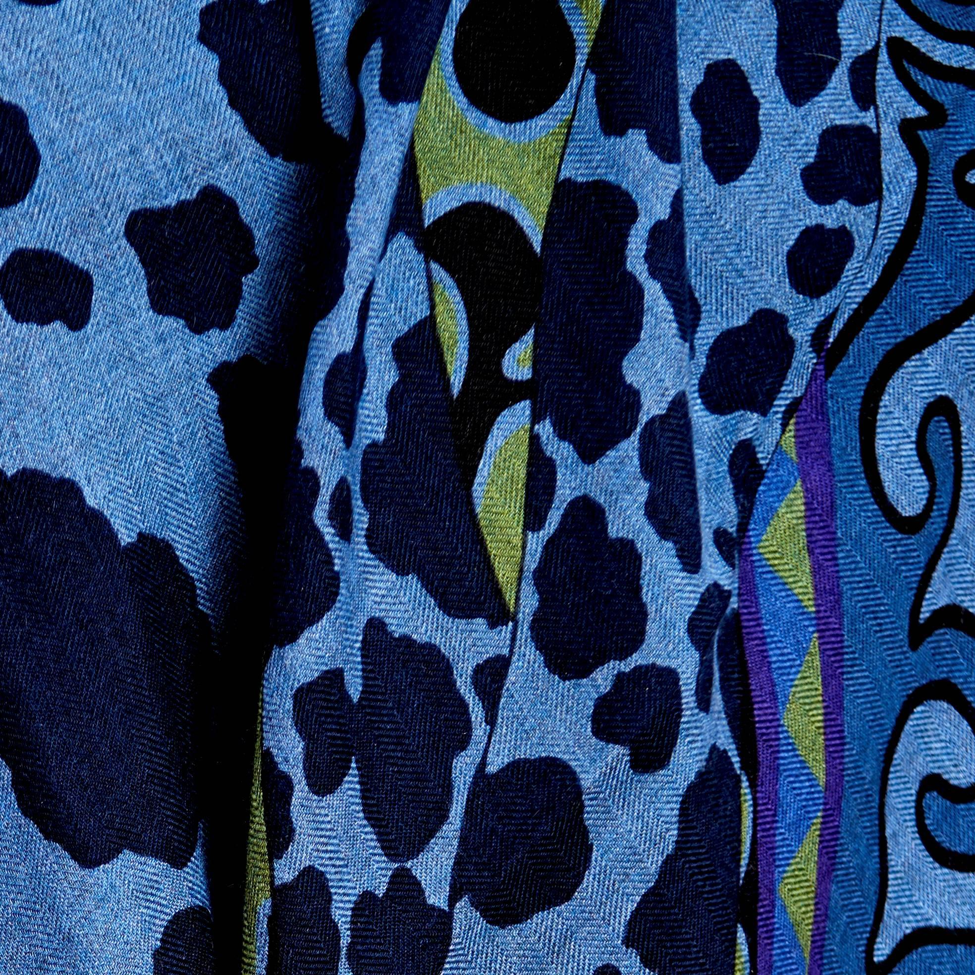 china navy silk scarf