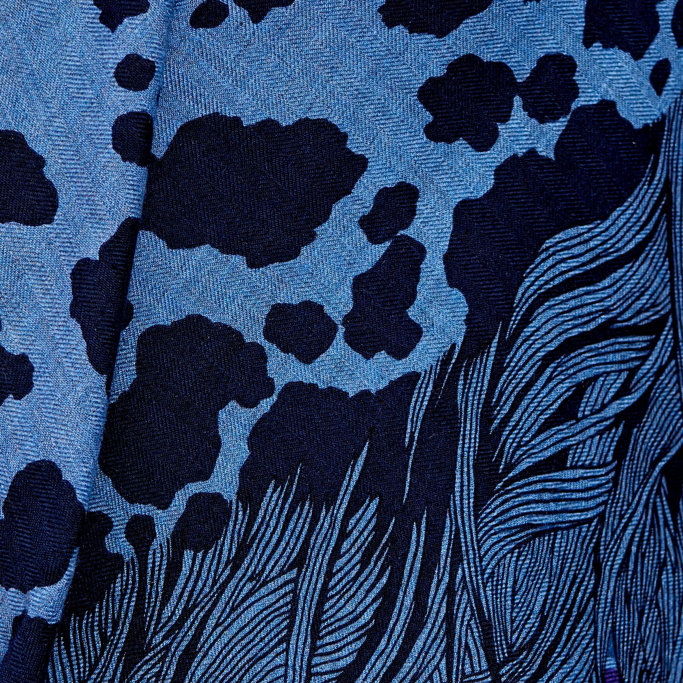 china blue silk scarf