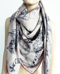 Hermes  Dans l'atelier de Robert Dallet Cashmere Silk Shawl GM Scarf 140cm